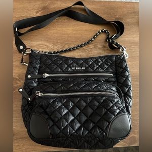MZ Wallace Crosby Hobo Black missing leather strap and pouch excellent condition